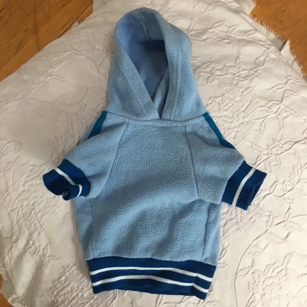 CASUAL CANINE Blue Fleece Sport Dog Jacket, small - Picture 3 of 5